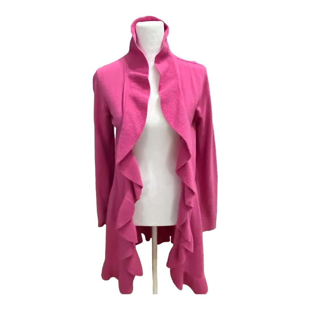 Lilly Pulitzer 100% cashmere ruffle cardigan. Size XS. Never worn